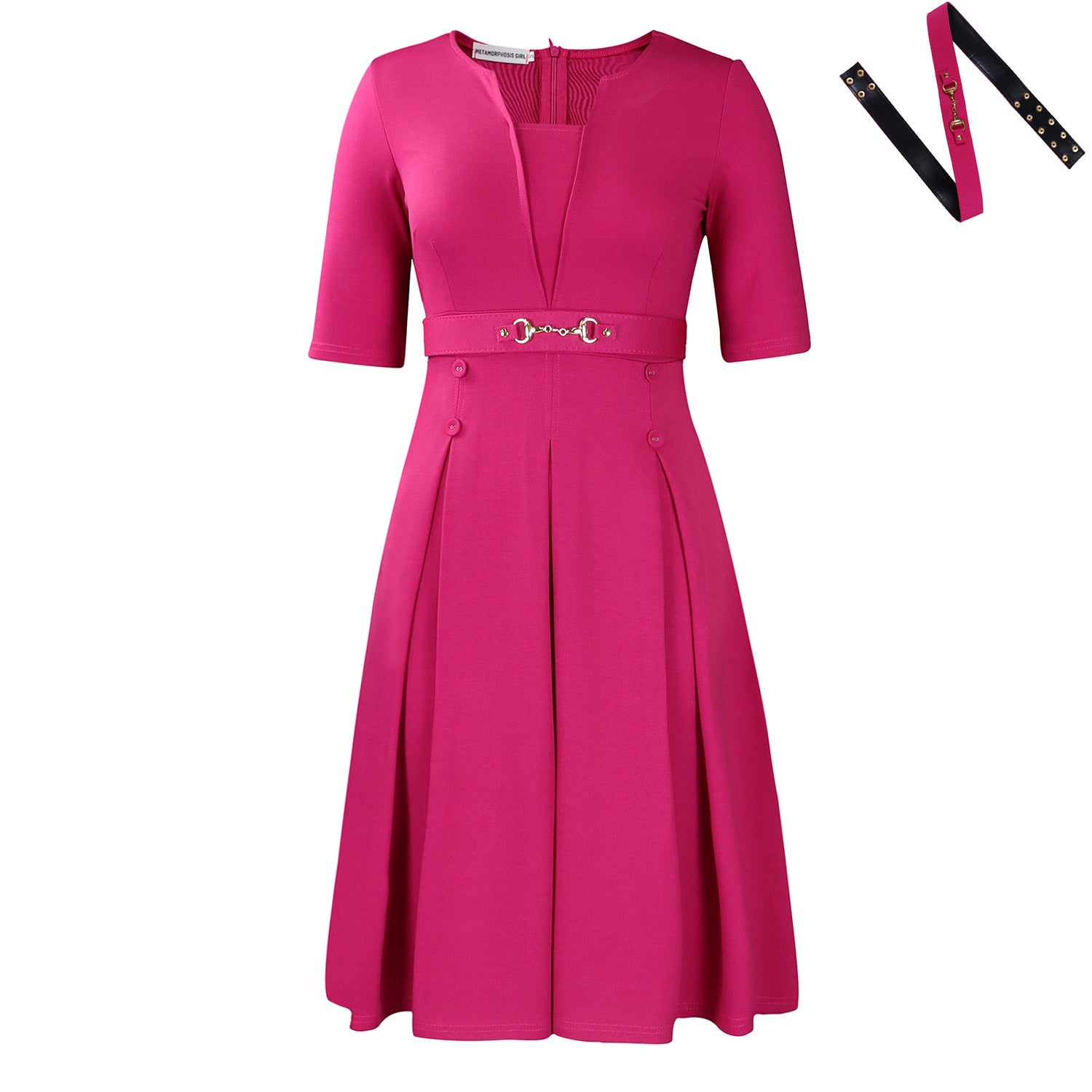 Women's Short-Sleeve Fashionable Elegant Dress