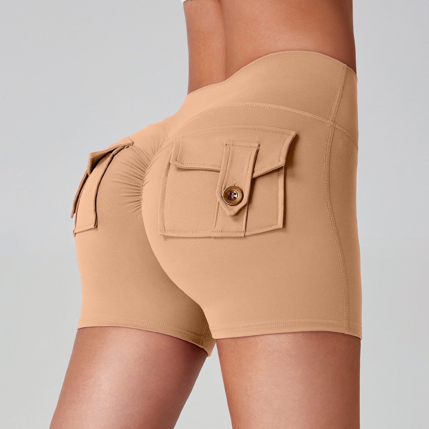 women quick dry running leggings brown