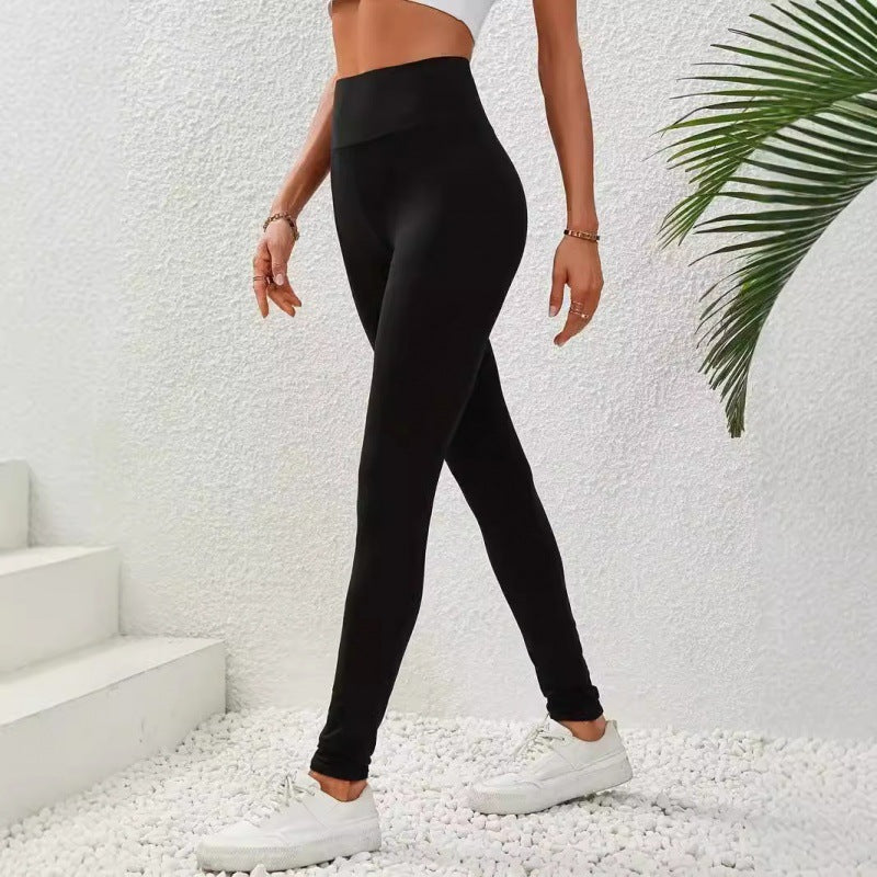 Contrast-color Patchwork Running Tummy-control Base Leggings