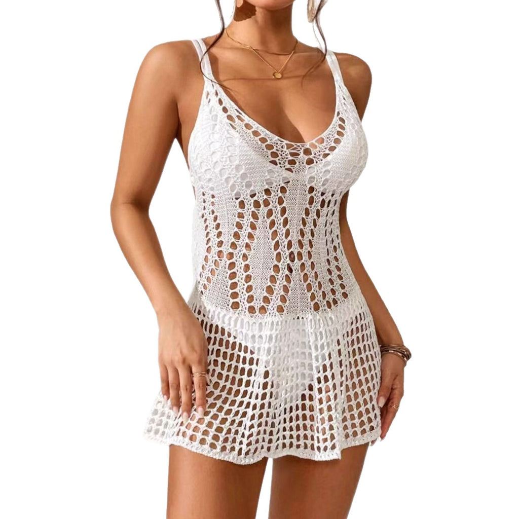 Women's V-neck Pullover Hollow-Out Dress