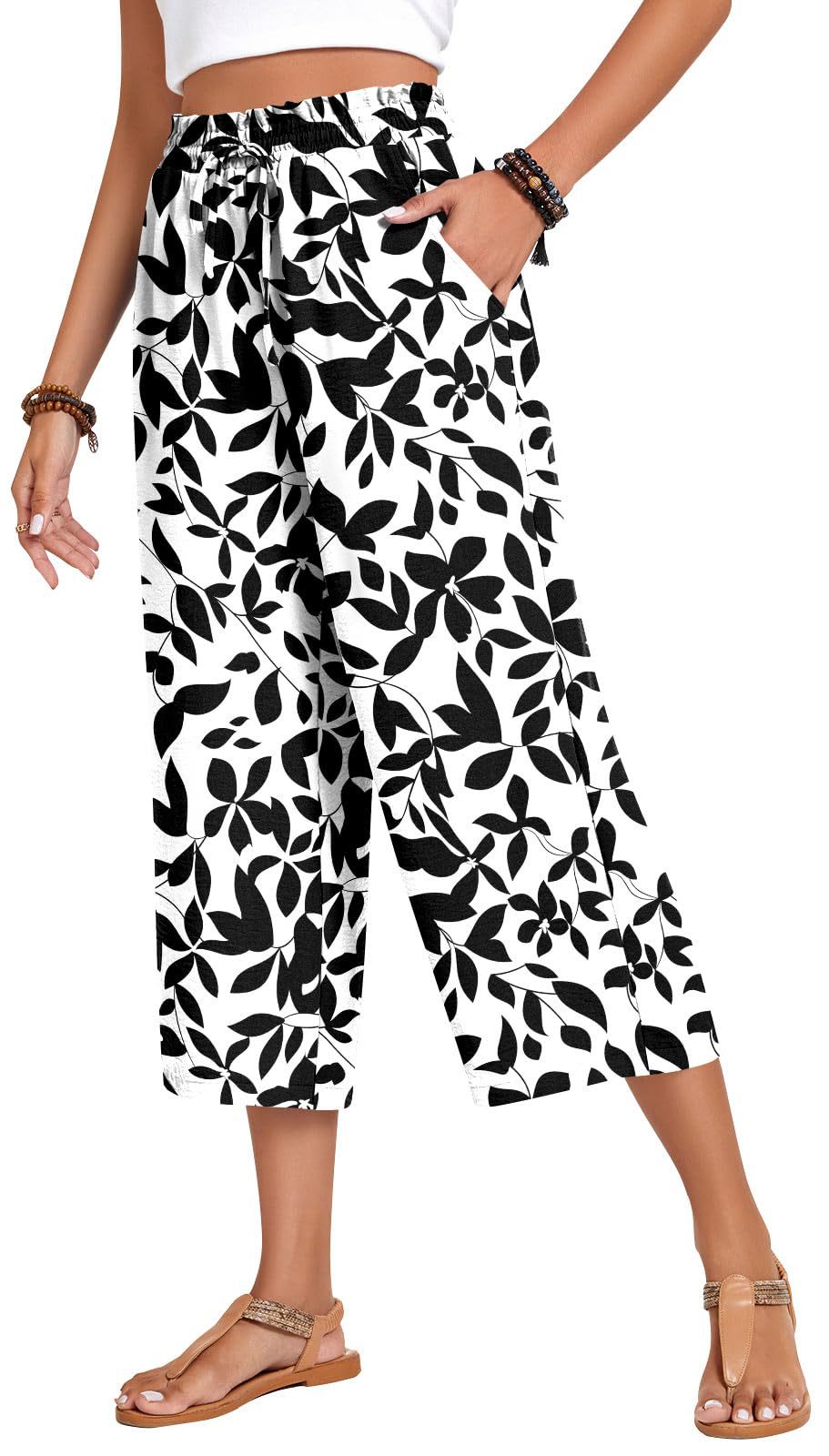 Loose-fitting Casual Wide-leg Pants With Pockets And A High Waist