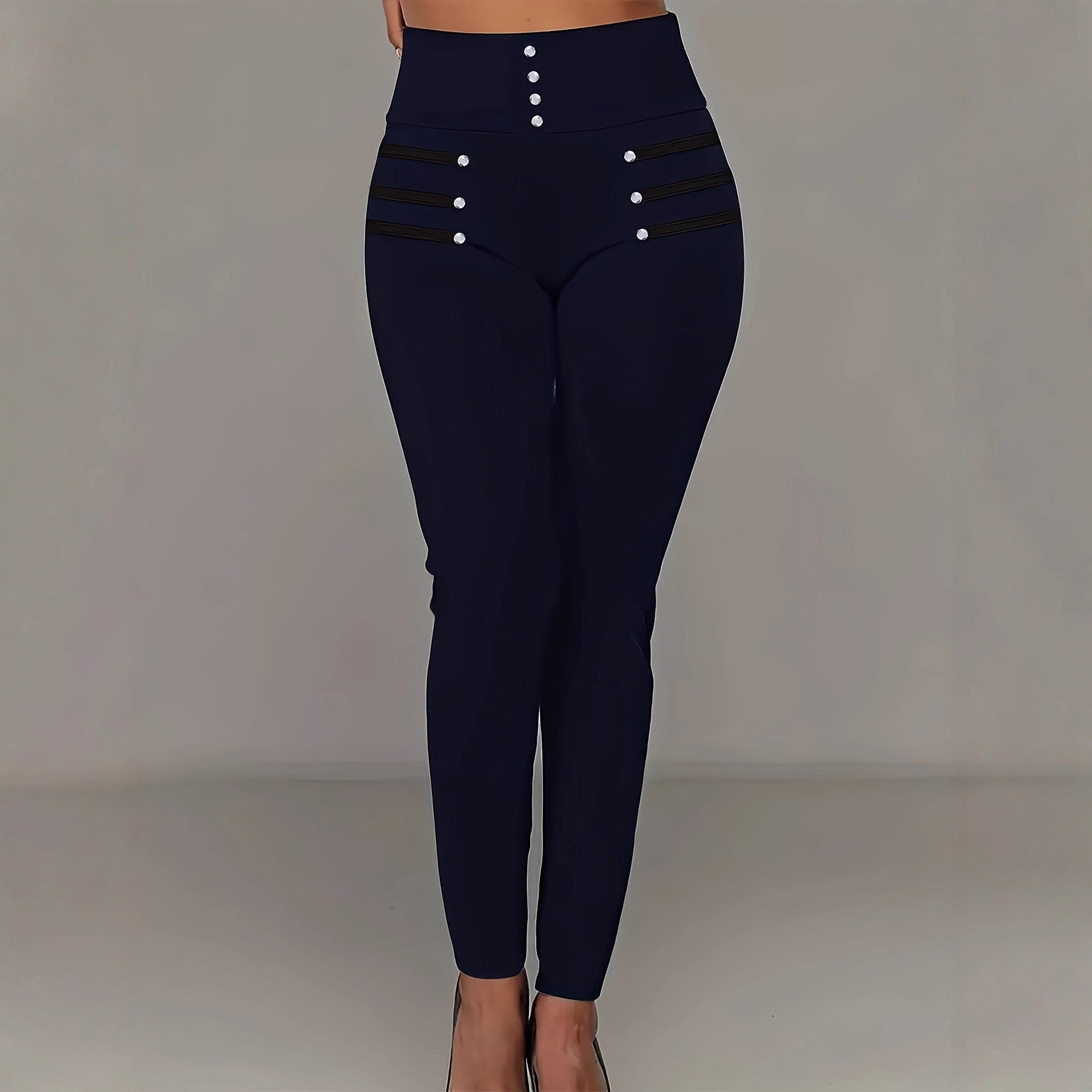 High-waisted Slim-fit Trousers Women's European And American Style