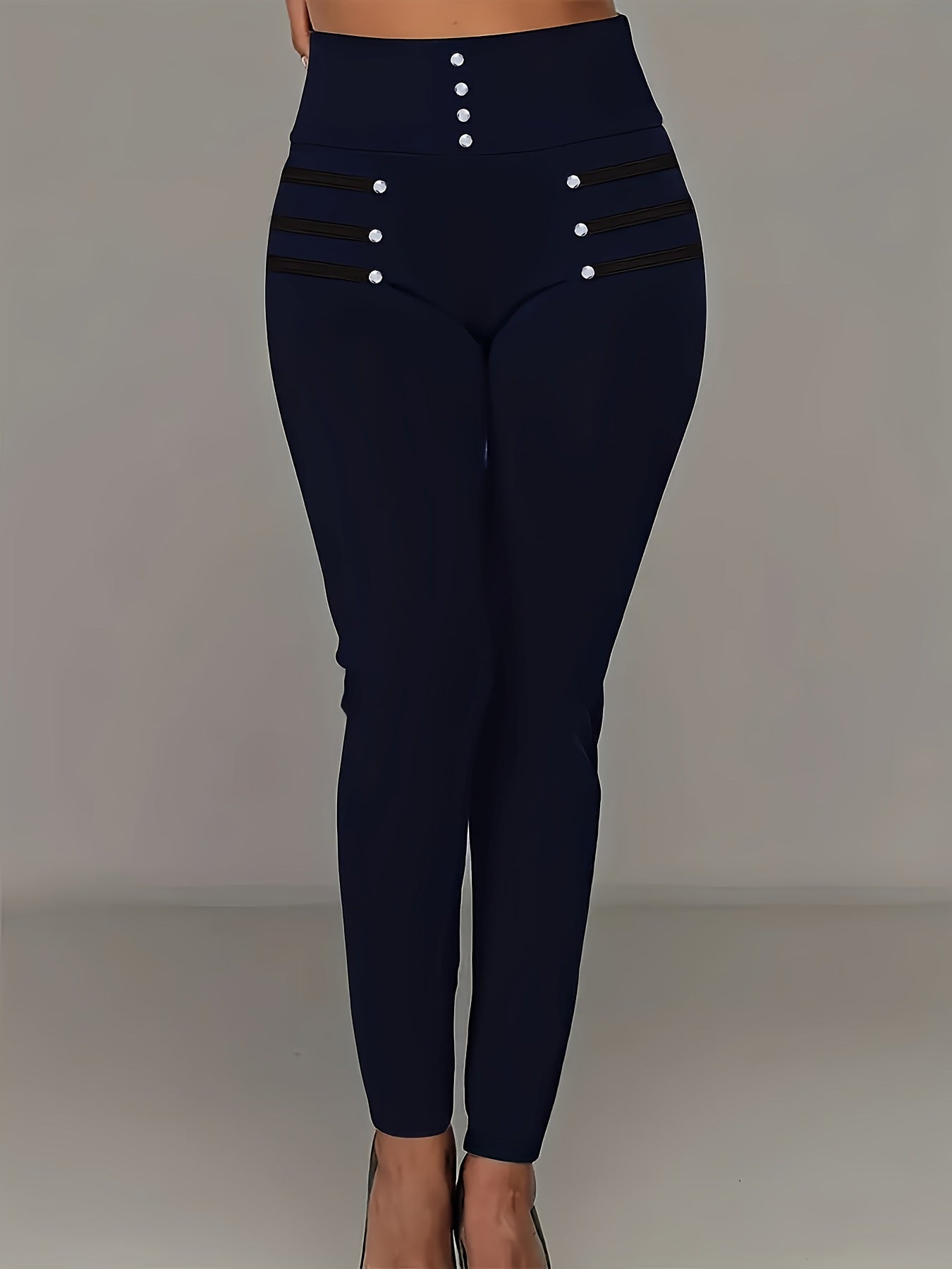 High-waisted Slim-fit Trousers Women's European And American Style
